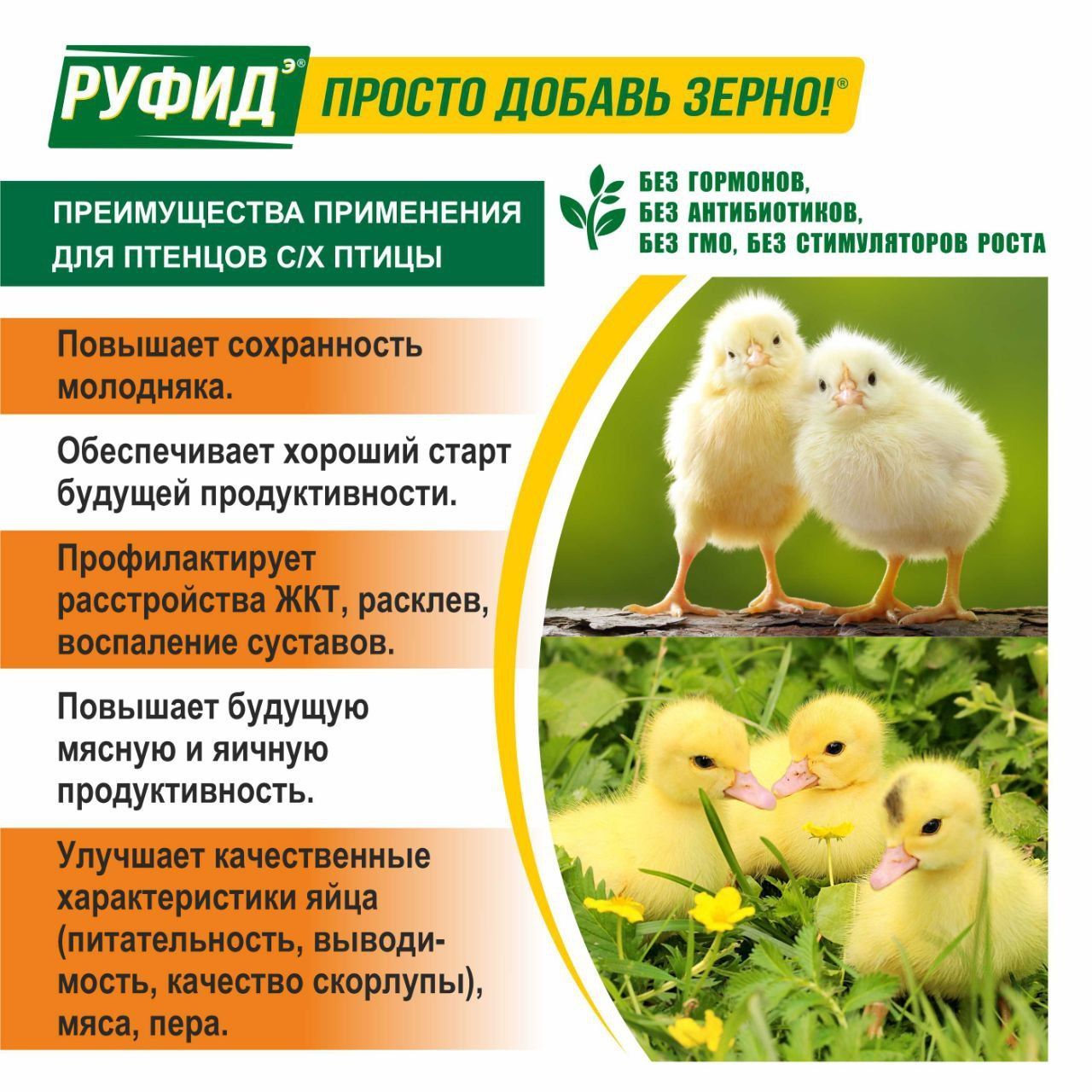 Витамины для птиц. Добавка в комбикорм. Корм цыплят, бройлеров, утят, гусят, индюшат, перепелят. БВМК РУФИДЭ. РОСАГРОКОРМ. 1,4 кг
