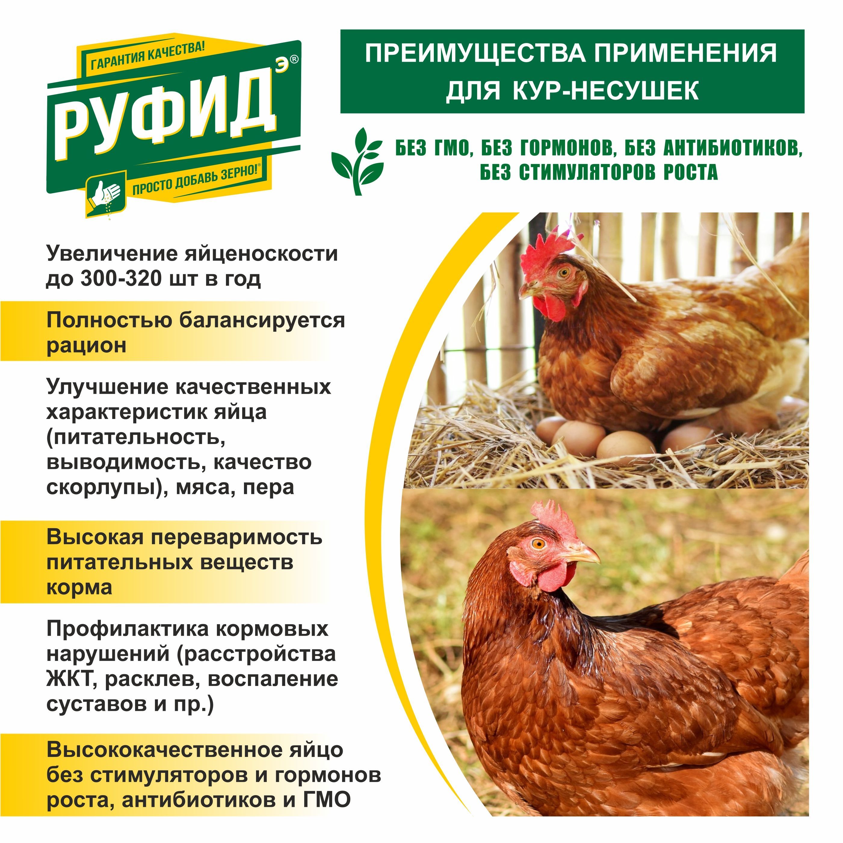 Витамины для птиц. Добавка в комбикорм. Корм для кур несушек 40-60 недель. БВМК РУФИДэ. РОСАГРОКОРМ. 1,4 кг