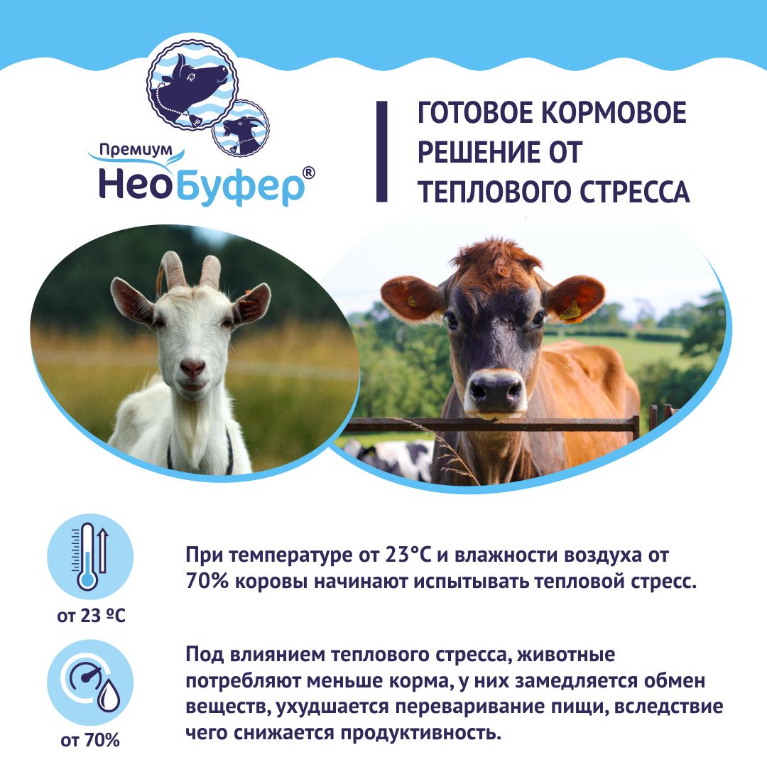 Кормовая добавка для коров, телят, коз, козлят НеоБуфер Премиум 25 кг